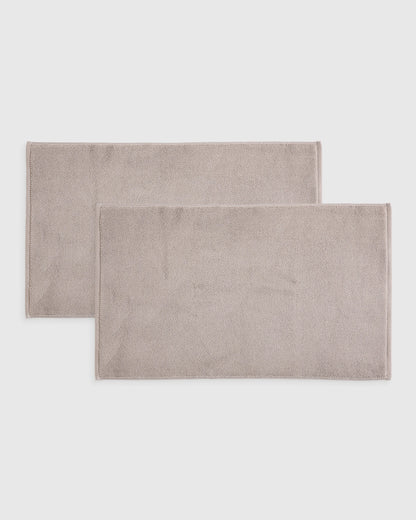 Turkish Cotton Bath Mat Bundle - One Size / White