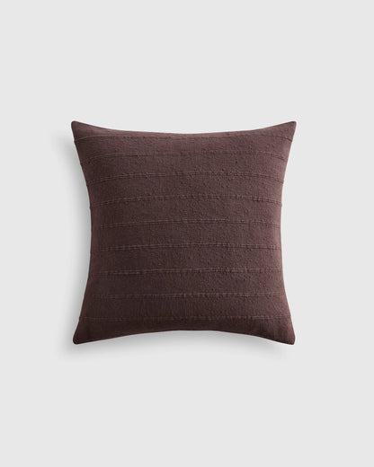 Textured Striped Cotton Pillow Cover - 20x20 / Natural