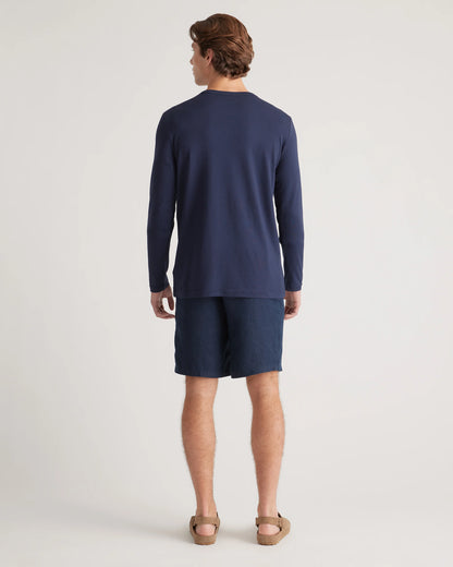 Cotton Modal Long Sleeve Tee - S / Heather Grey