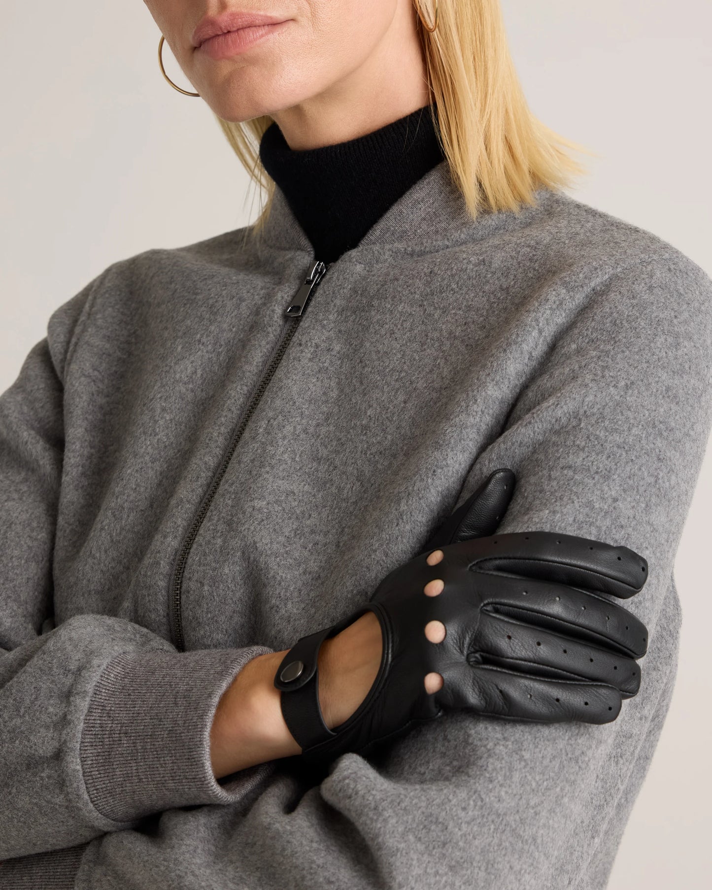 Italian Leather Driving Gloves - XS / Black