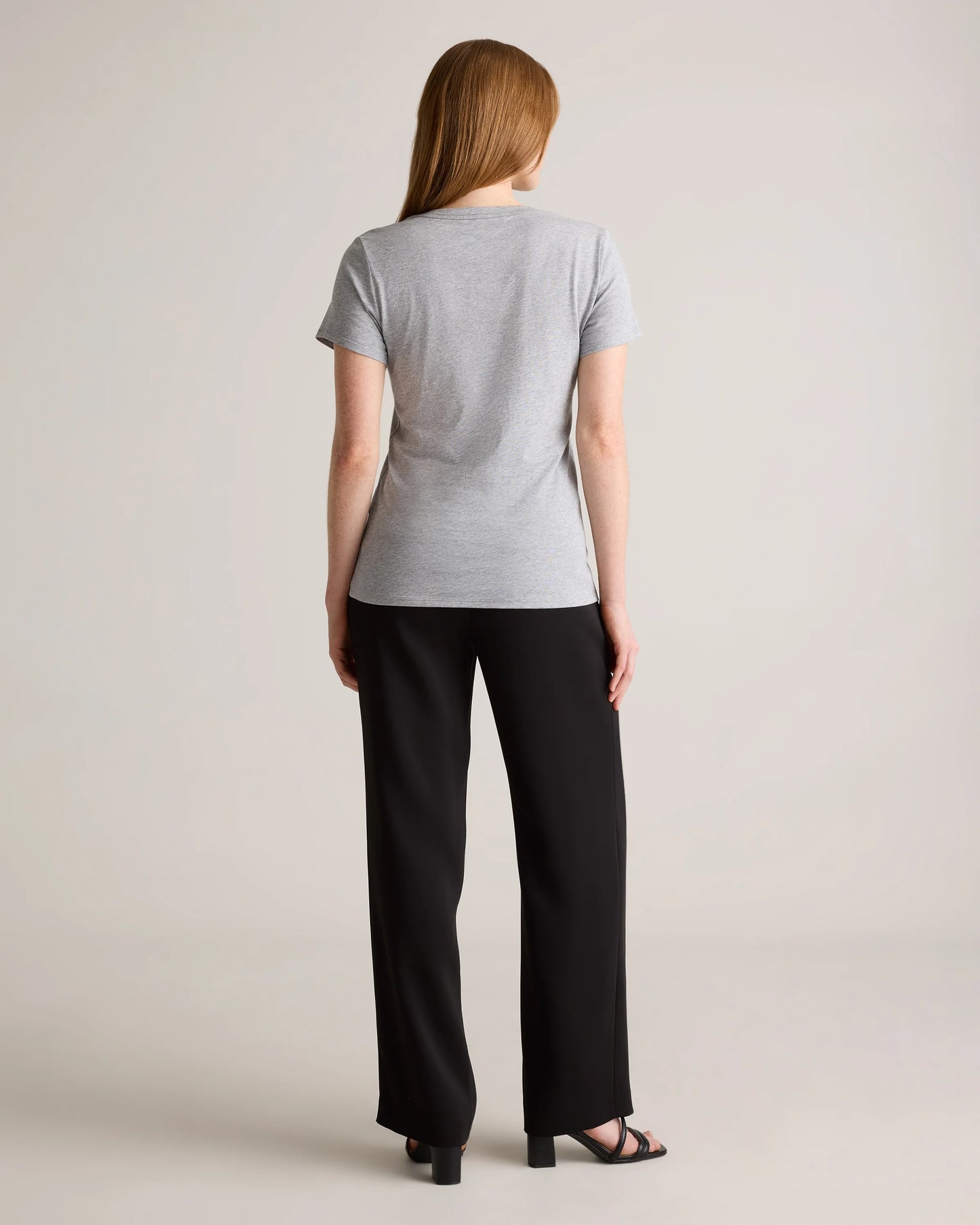 Cotton Modal V-Neck Tee - XS / Navy