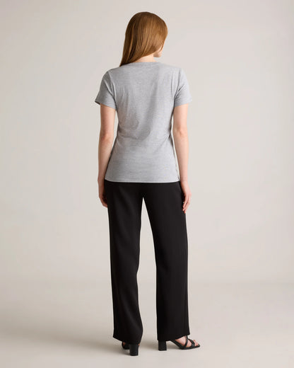 Cotton Modal V-Neck Tee - XS / Navy