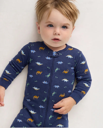 100% Organic Cotton Footie Pajama - 0-3M / Vehicles