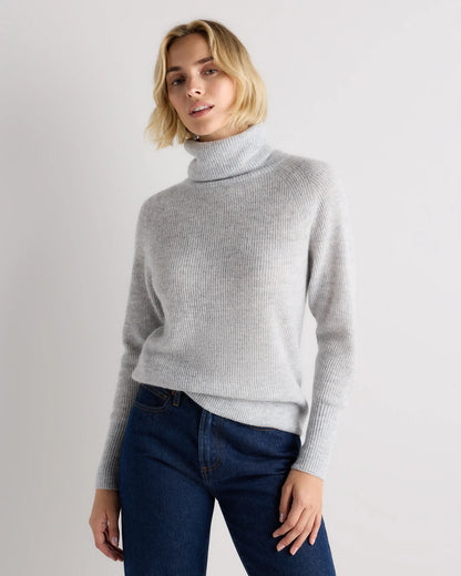 Lightweight Baby Alpaca Turtleneck - XS / Smoked Charcoal