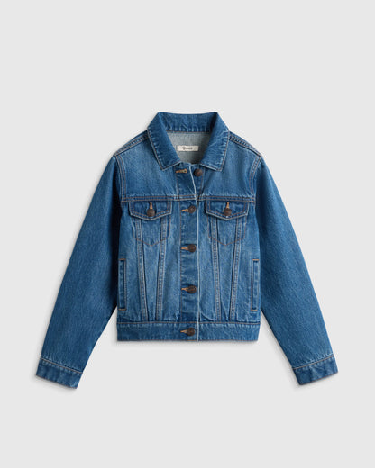 Girls 100% Organic Cotton Denim Jacket - 6 / Light Wash
