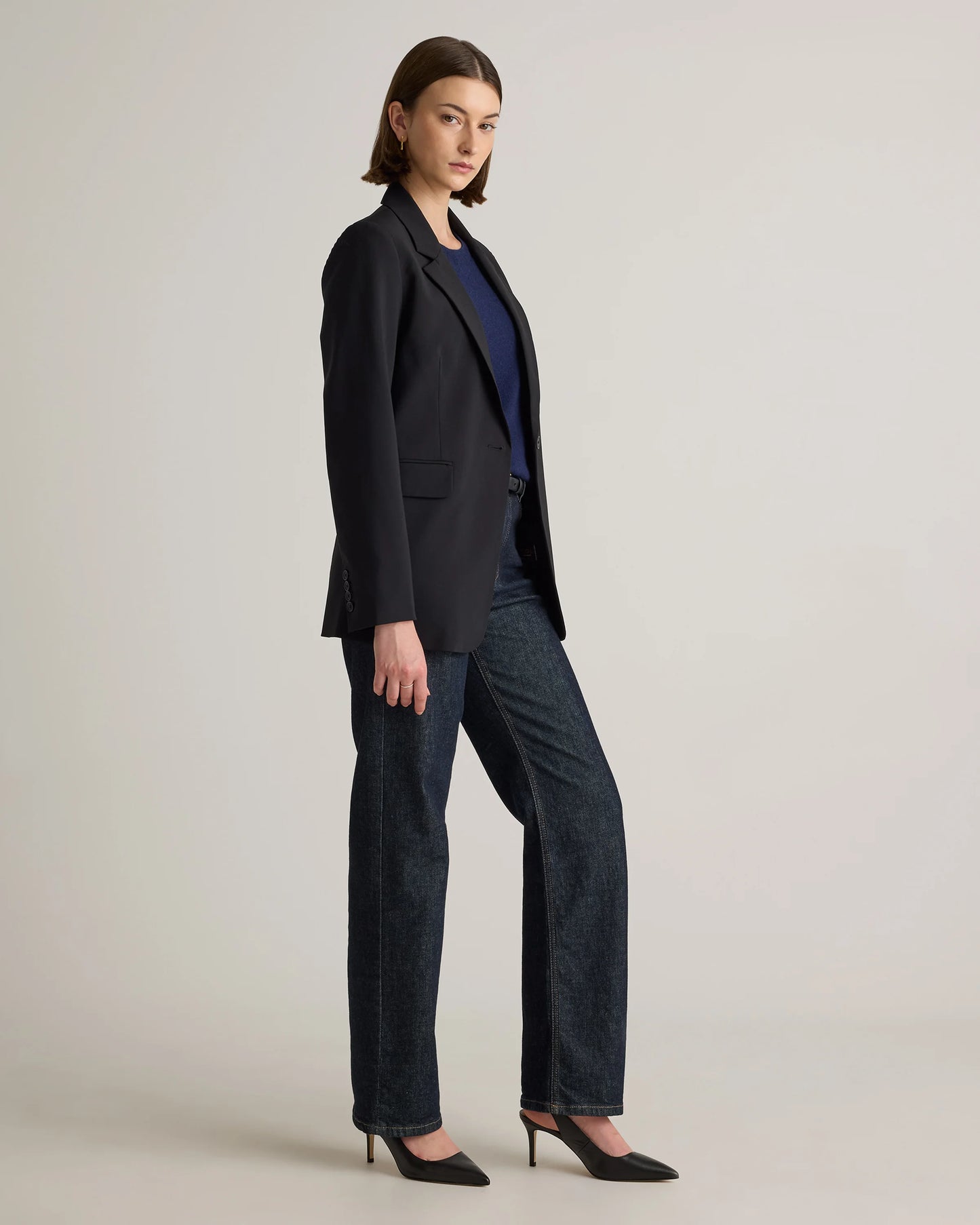Italian Wool Long Blazer - XS / Sahara Camel