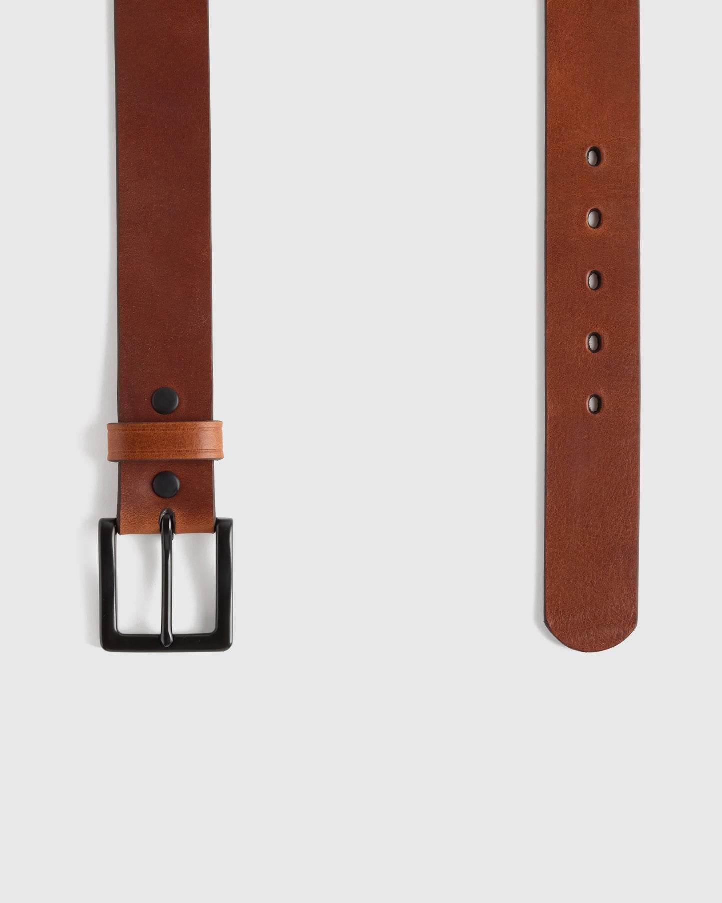 Adam Heritage Leather Jeans Belt - 30 / Bourbon