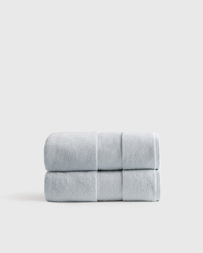Classic Organic Turkish Cotton Bath Towel (Set of 2) - One Size / White