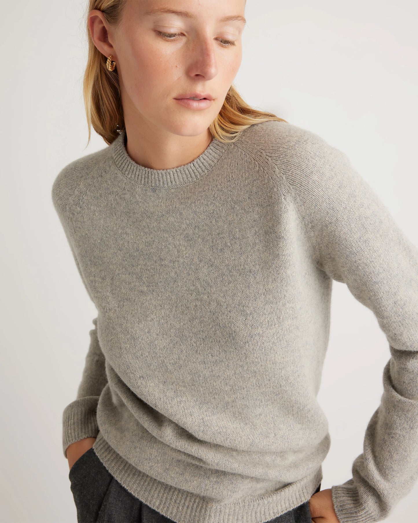 100% Yak Wool Crewneck Sweater - XS / Black