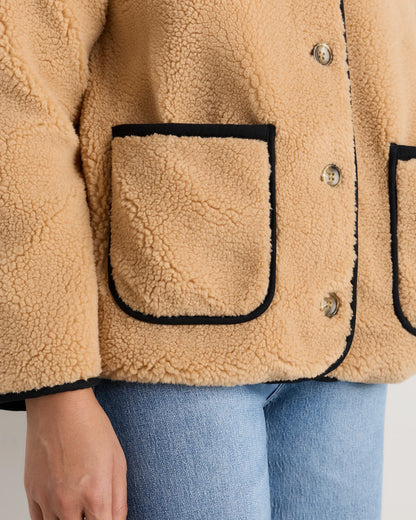 Sherpa Barn Jacket - XS / Camel/Black