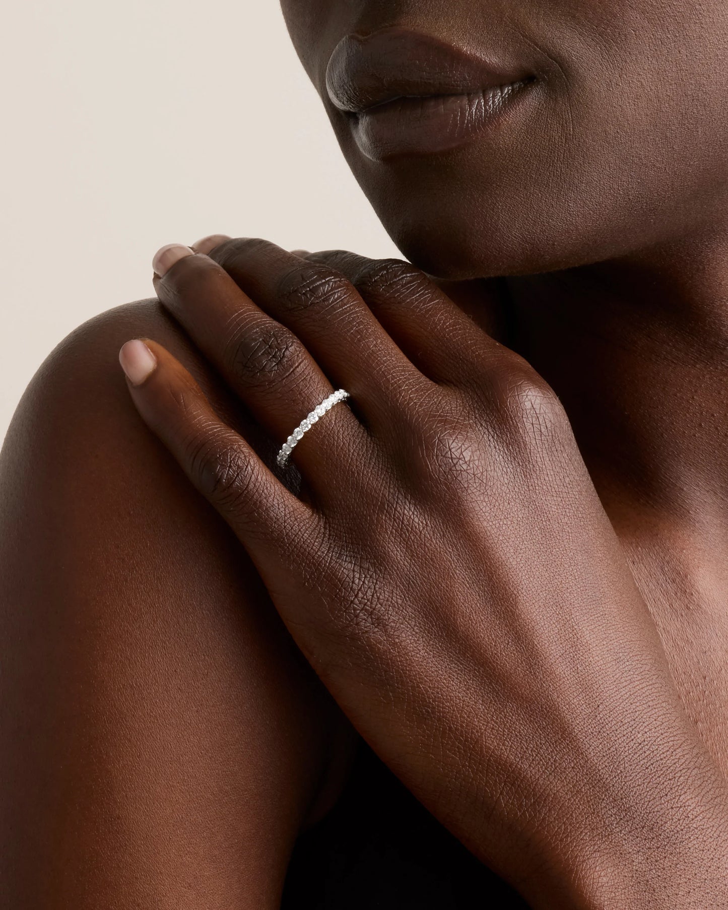 Lab Grown Diamond Round Eternity Band - 4 / Yellow Gold