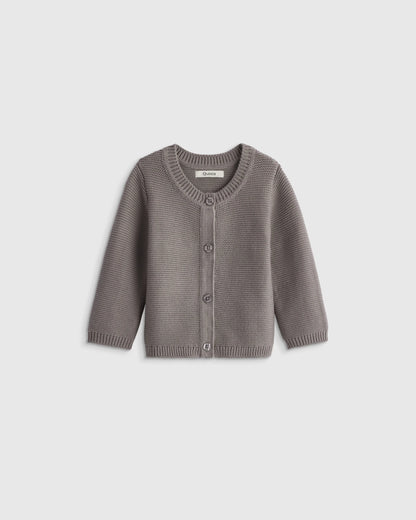 100% Organic Cotton Sweater Cardigan - 0-3M / Ivory