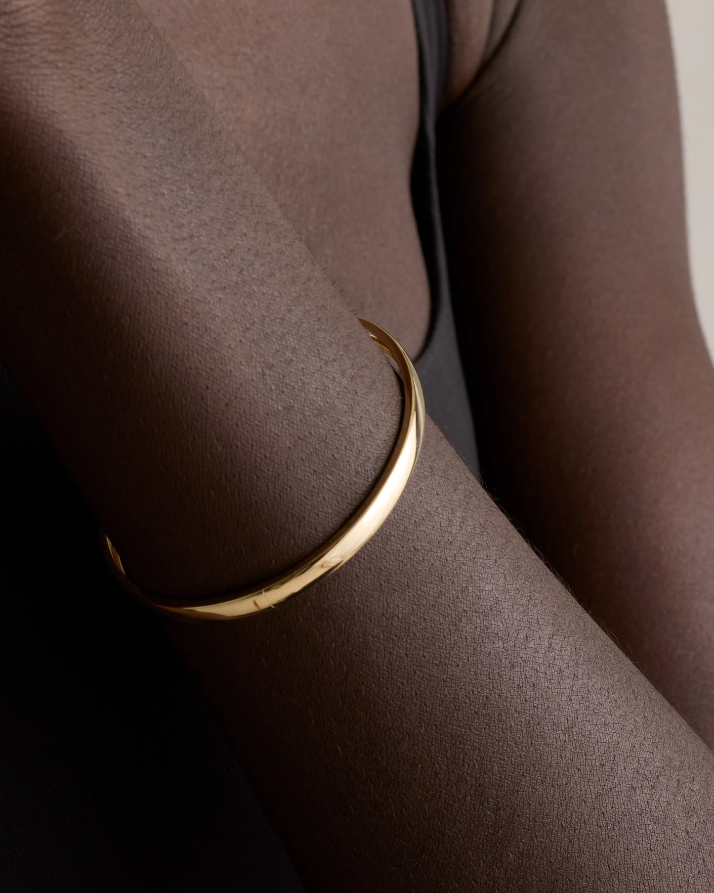 14K Gold Bold Bangle - 6" / Yellow Gold