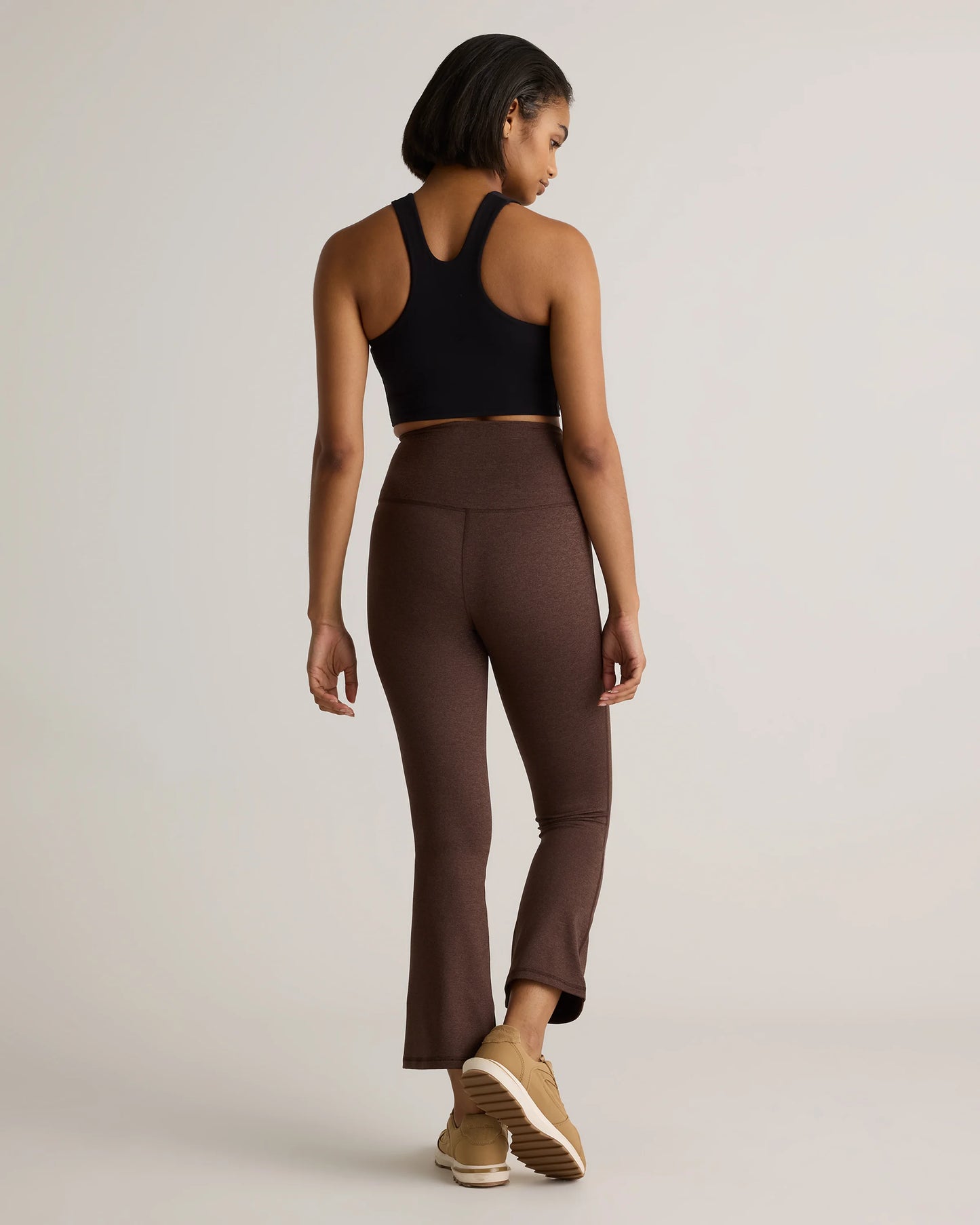 Ultra-Soft Cropped Bootcut Pants - XS / Heather Black
