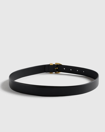 Alora European Leather Belt - XS / Black