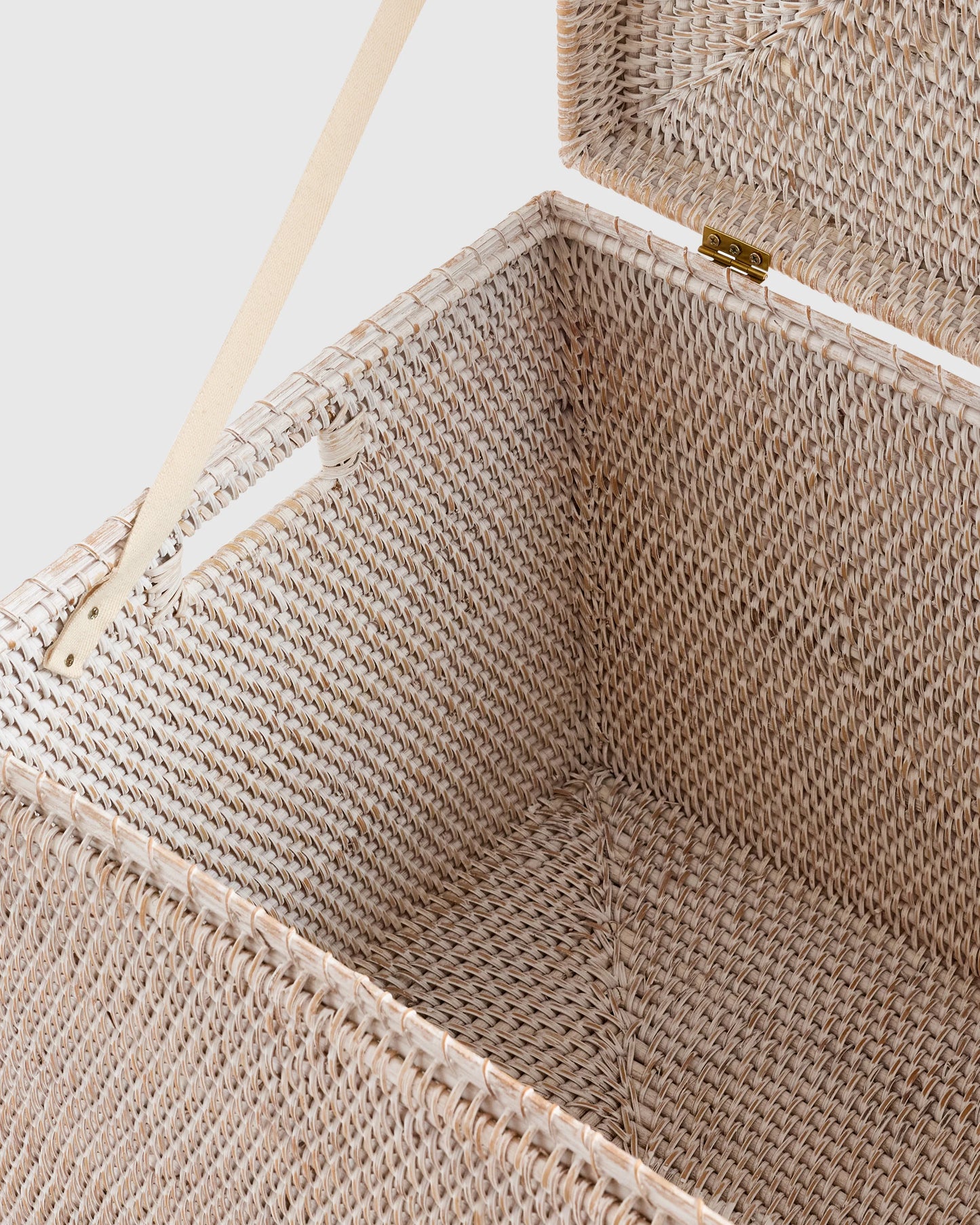 Handwoven Rattan Storage Chest - One Size / Natural