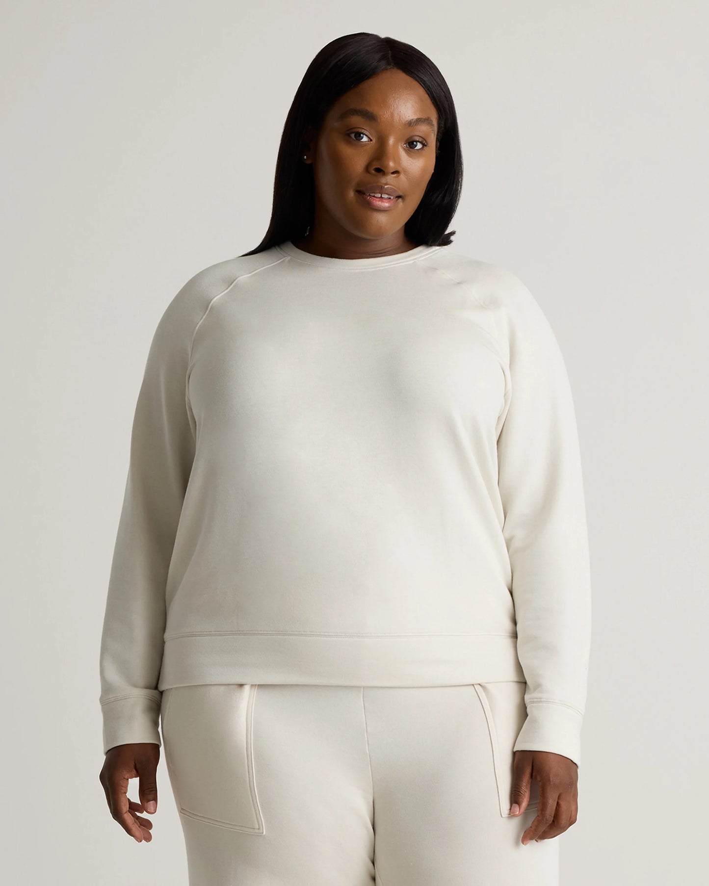 SuperSoft Fleece Crew - 1X / Dried Fig