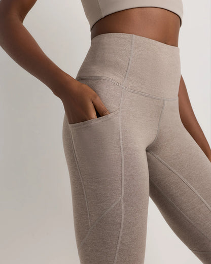 Ultra-Soft High-Rise Pocket Legging - XS / Heather Espresso