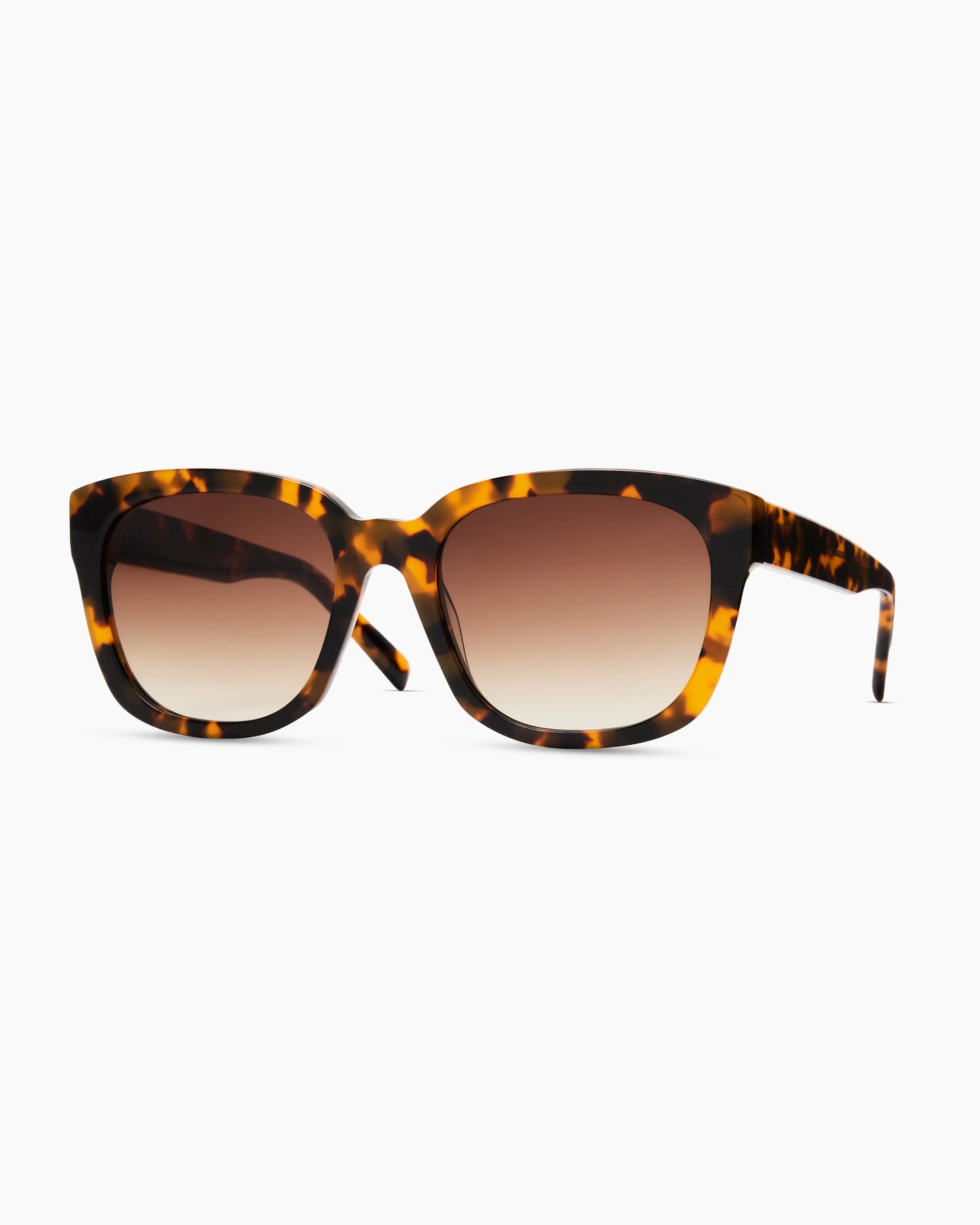 Barcelona Polarized Acetate Sunglasses - One Size / Tortoise with Brown Gradient lens