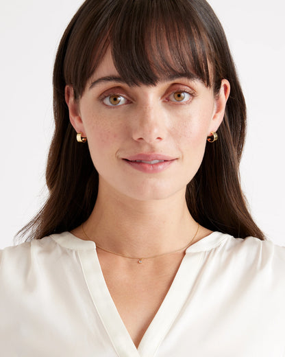 Wide Mini Hoops - One Size / Gold Vermeil