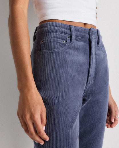 Organic Stretch Corduroy Straight Leg Pants - 0 / Espresso