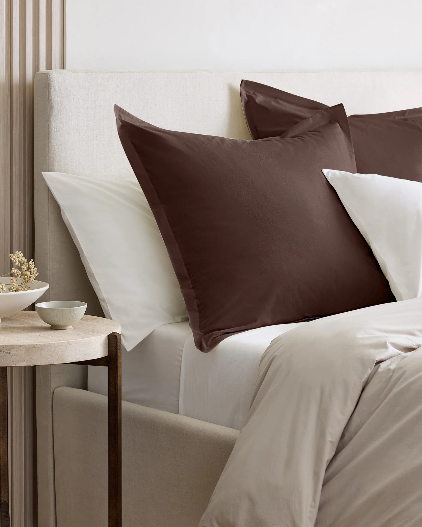 Organic Brushed Cotton Euro Sham - Euro / Dusty Olive