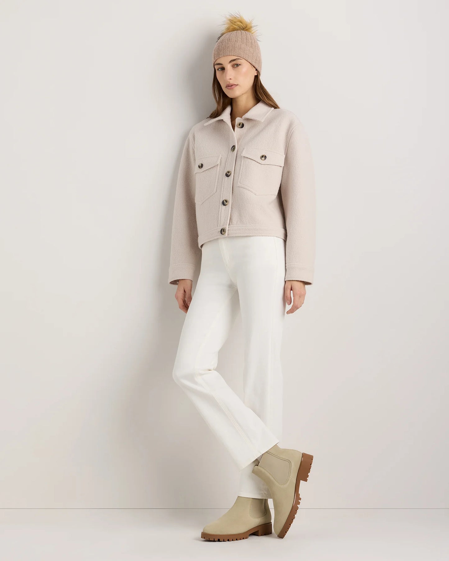 Italian Suede Lug Sole Chelsea Boot - 5 / Almond Suede