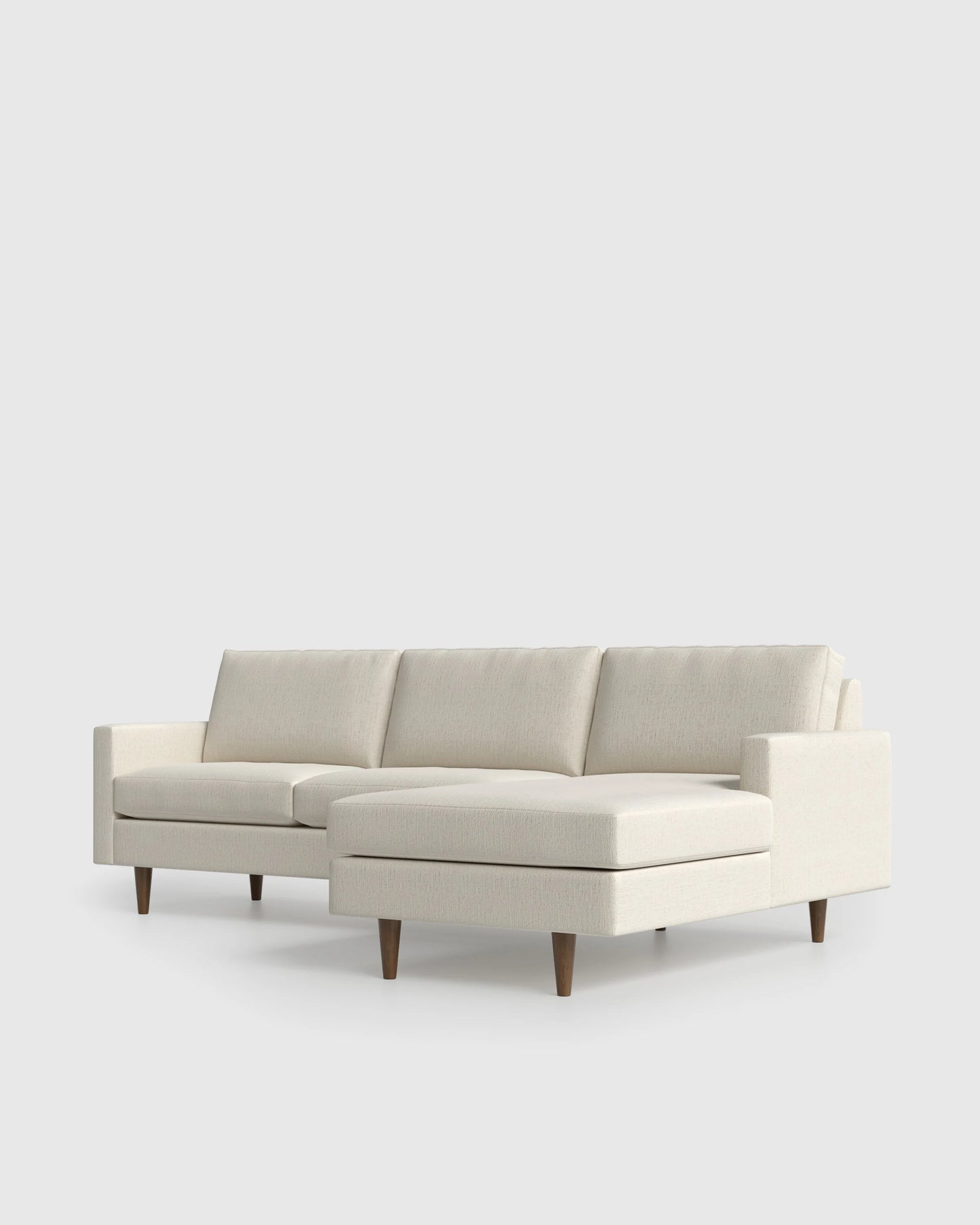Atlas Midcentury Chaise Sectional in Performance Chenille Linen Blend - 106" Right Arm / Sorrell