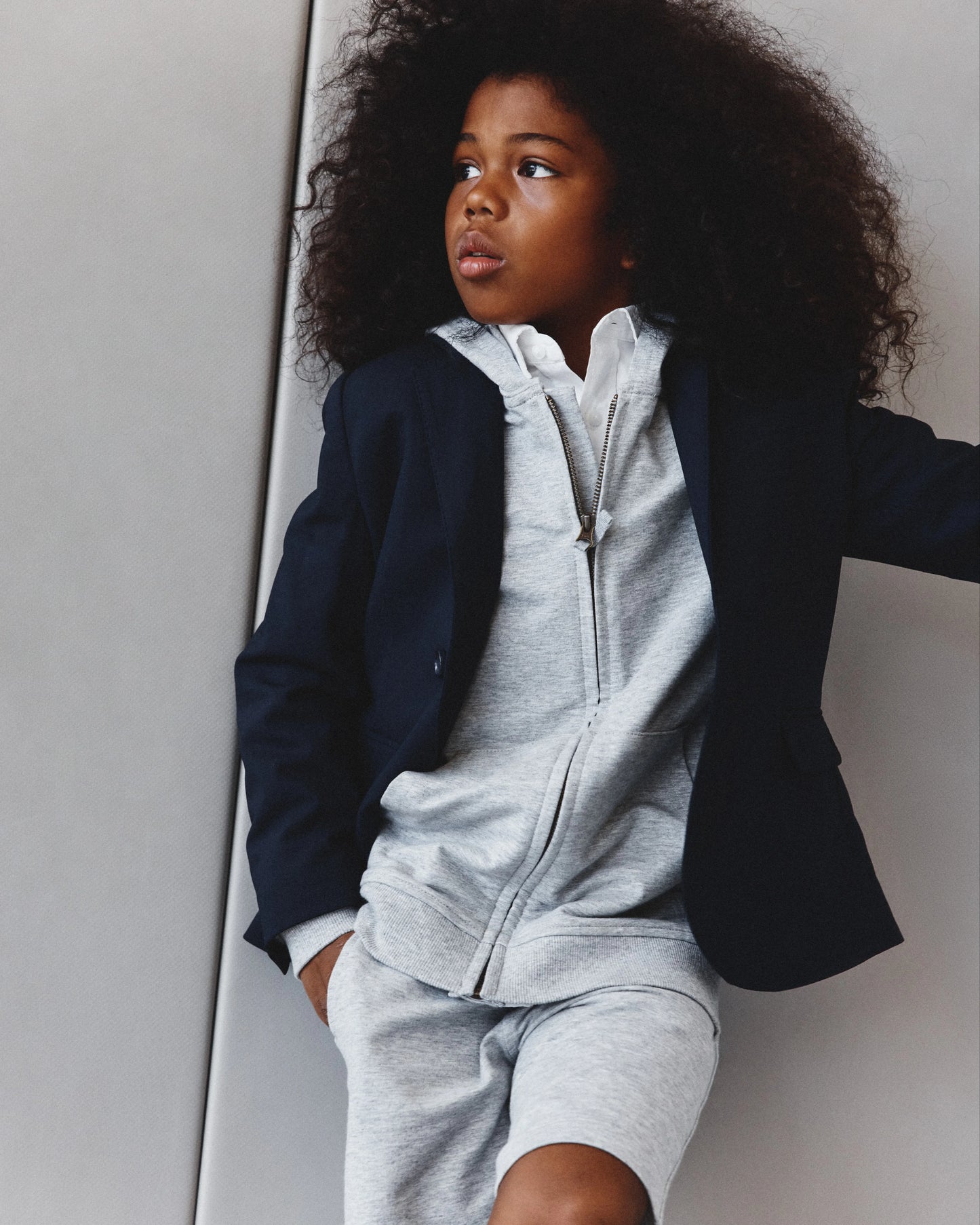 Organic Cotton French Terry Short - 6 / Heather Grey