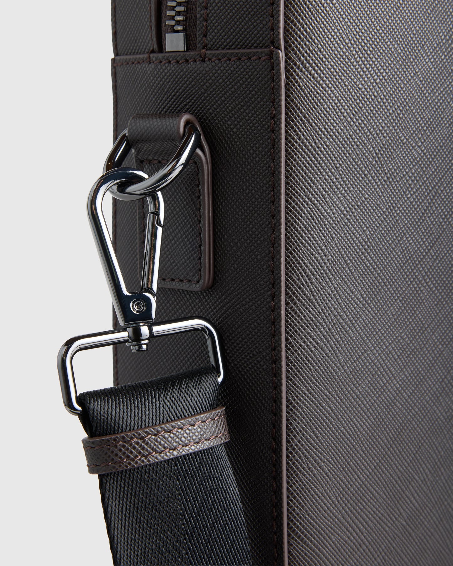 Italian Saffiano Briefcase - One Size / Hickory