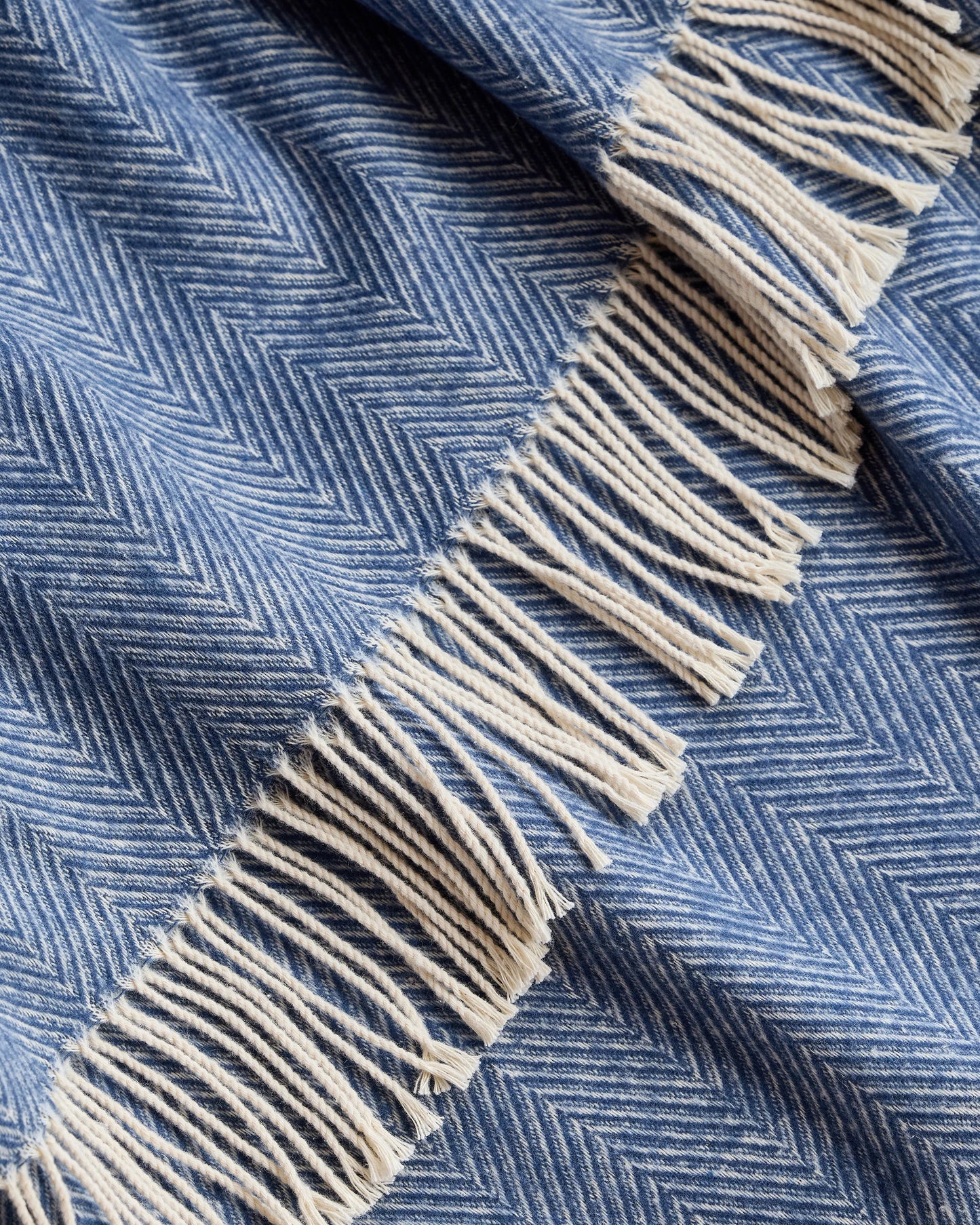 Lightweight Italian Cotton Herringbone Throw - One Size / Mushroom