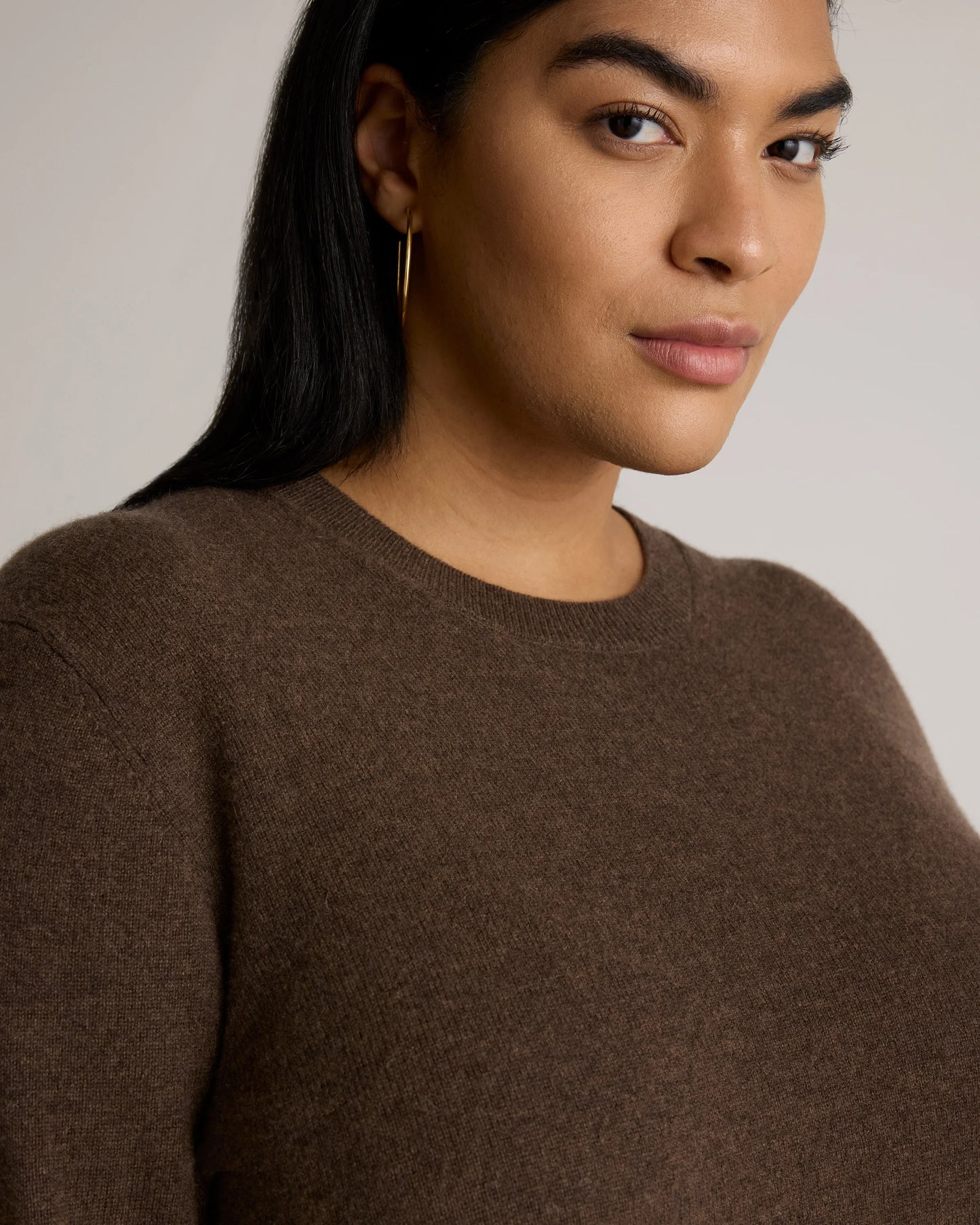 Mongolian Cashmere Crewneck Sweater - 1X / Pale Custard Yellow