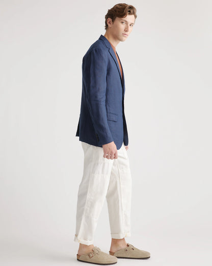 100% European Linen Blazer - XS / French Blue