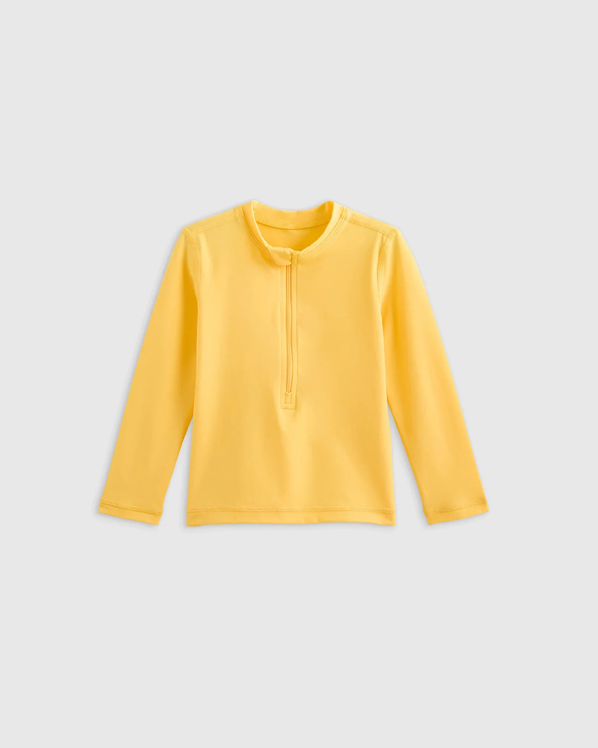 Long Sleeve Zip-Up Rash Guard - 2T / Yellow