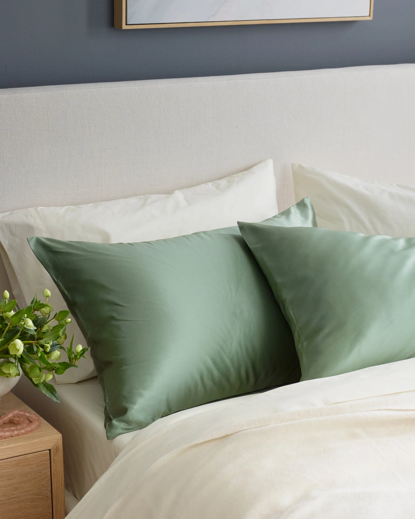 100% Mulberry Silk Pillowcase - Standard / White