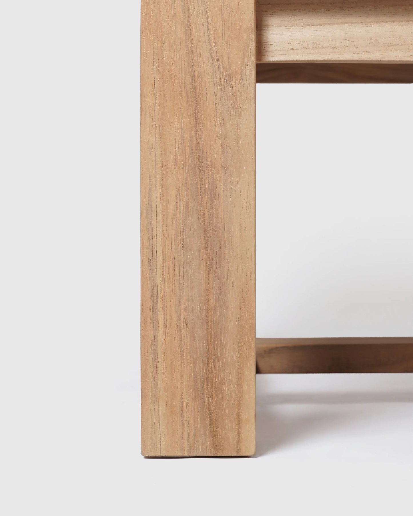 Linear Solid Teak Outdoor Coffee Table - One Size / Natural Teak