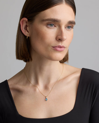 14K Gold Diamond & Semi-Precious Gemstone Drop Necklace - One Size / Yellow Gold