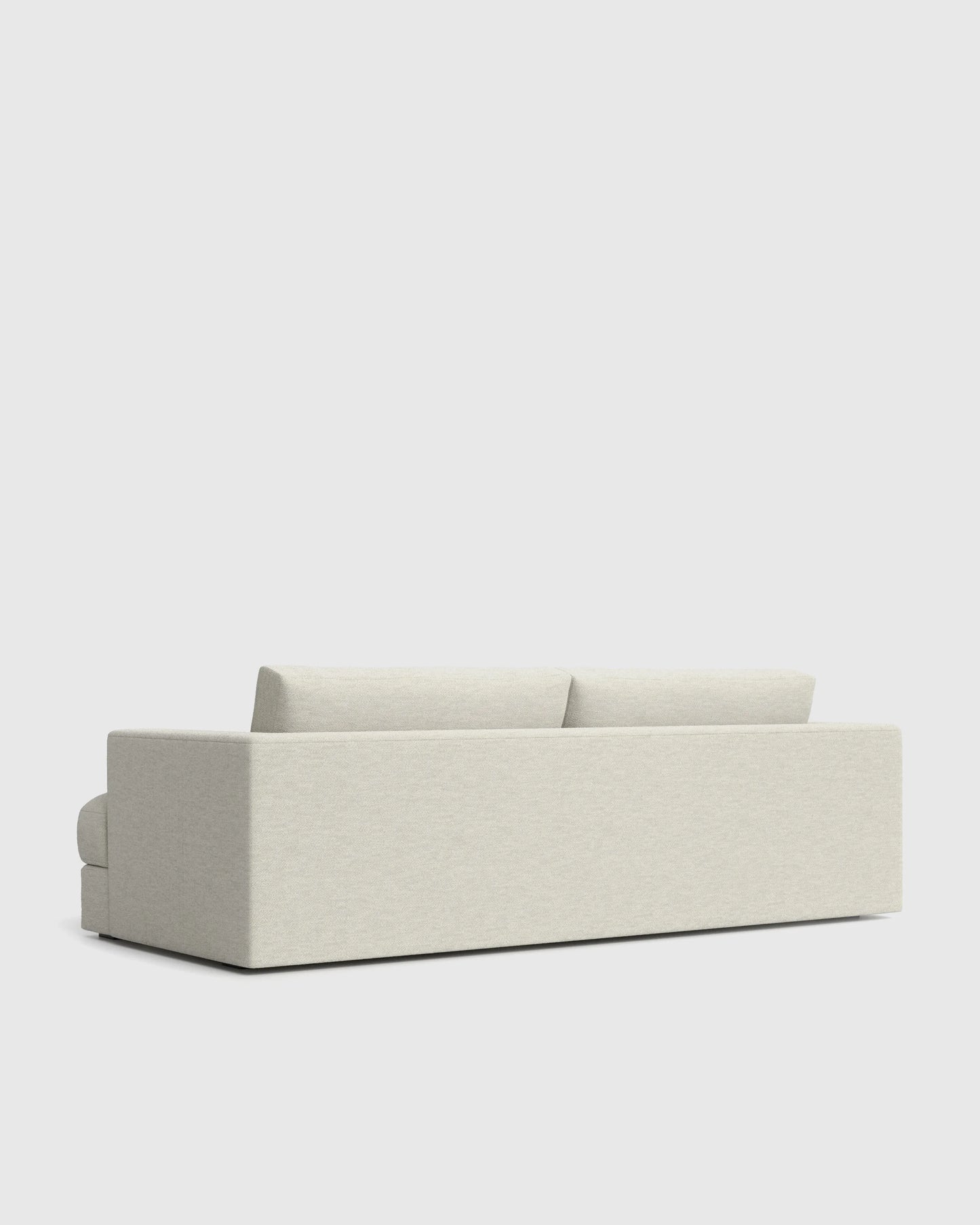 Sierra Curved Arm Sofa in Performance Basketweave - 7ft / Flax