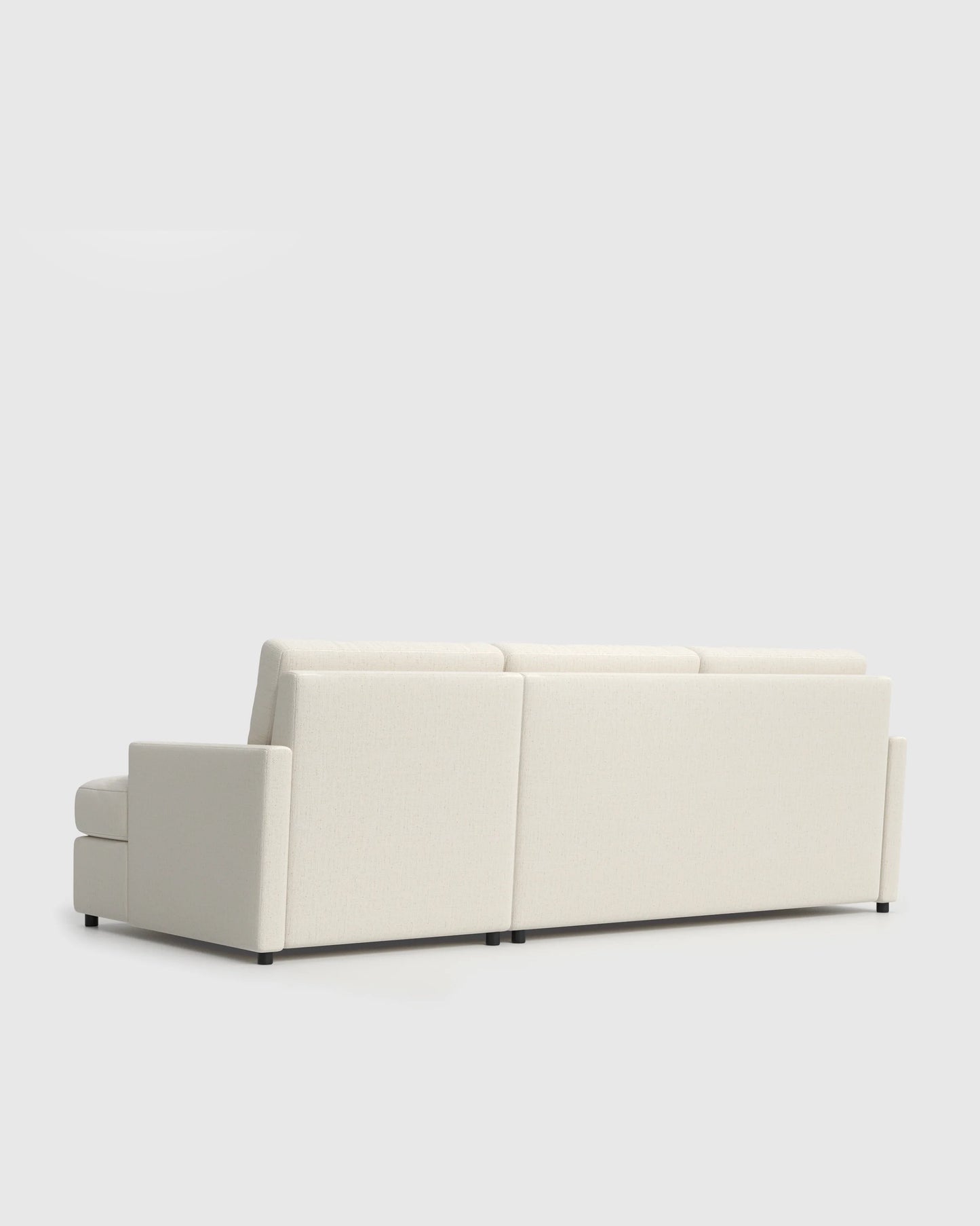 Brennan Performance Chenille Linen Blend Chaise Sectional - Right Arm / Snow