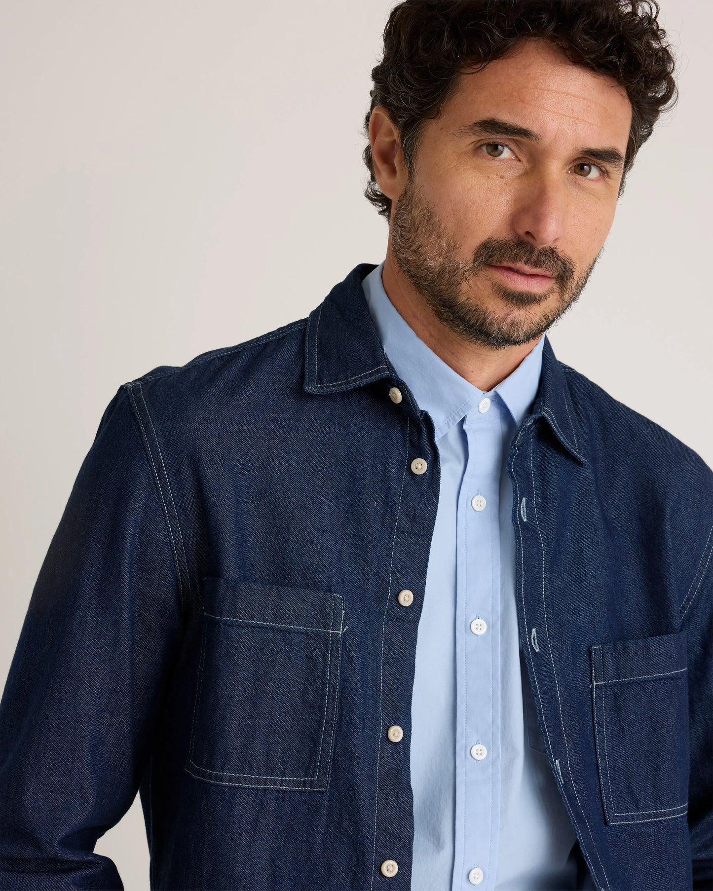 Organic Cotton Stretch Poplin Shirt - S / Grey Gingham