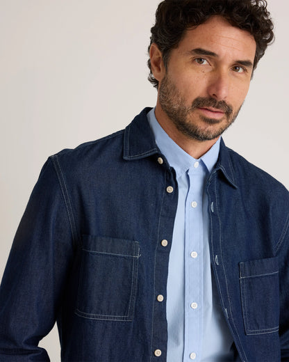 Organic Cotton Stretch Poplin Shirt - S / Grey Gingham