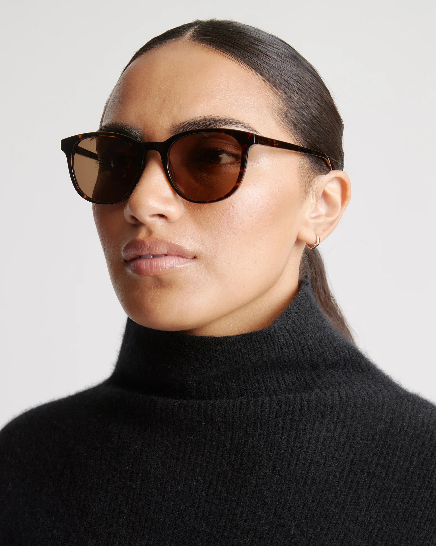 Charlie Polarized Acetate Sunglasses - Standard / Clear with Grey lens