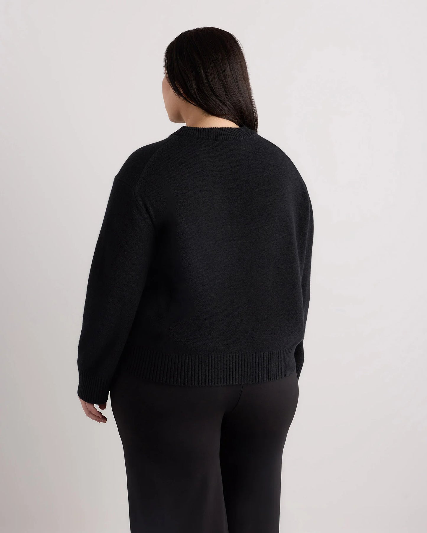 Mongolian Cashmere Oversized Crewneck Sweater - 1X / Oatmeal