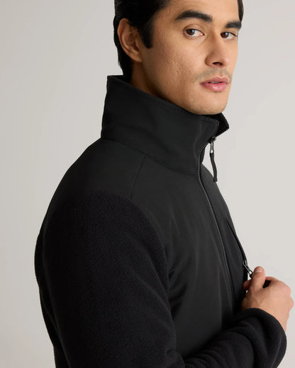 Polar Fleece Full-Zip Jacket - S / Gravel/Bold Black