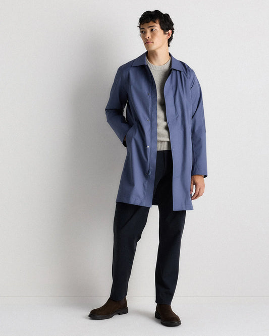 Weather Proof Long Rain Jacket - S / Storm Blue