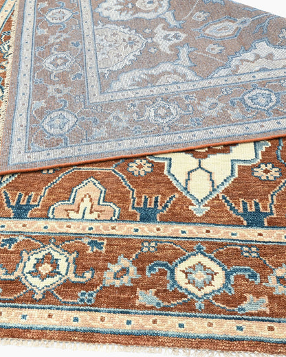 Calypso Hand-Knotted Wool Rug - 3' x 5' / Rust