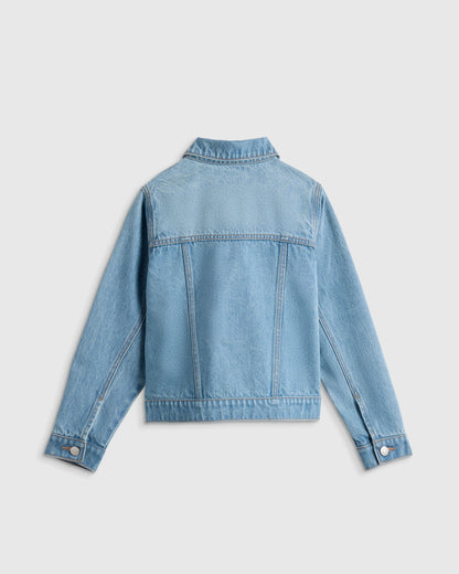 Girls 100% Organic Cotton Denim Jacket - 6 / Light Wash