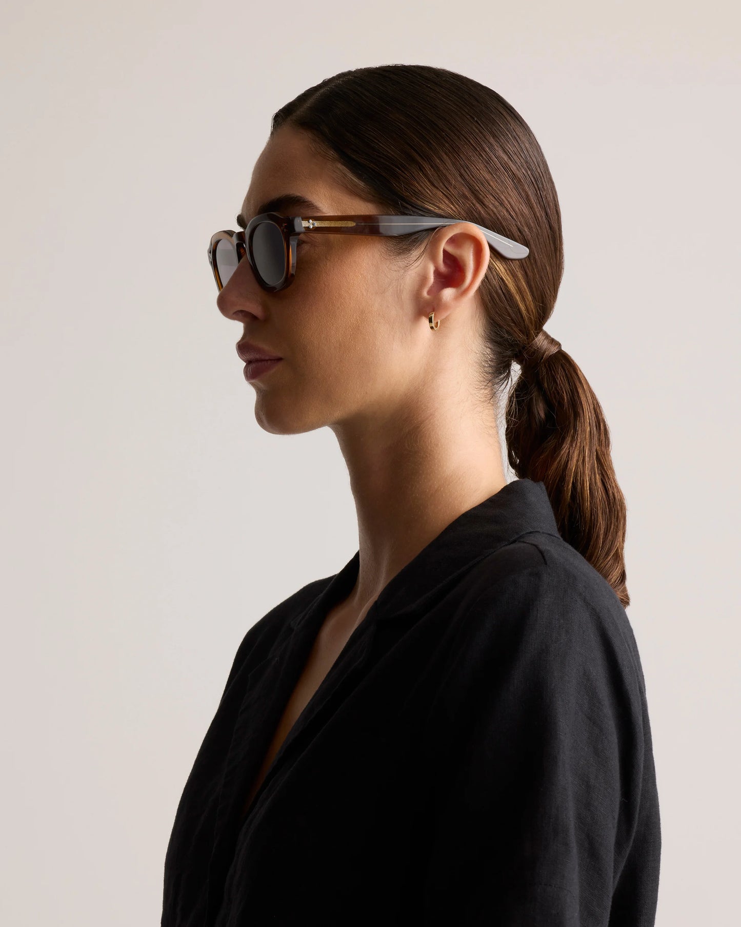 Maldives Polarized Acetate Sunglasses - One Size / Clear Spice with Grey lens