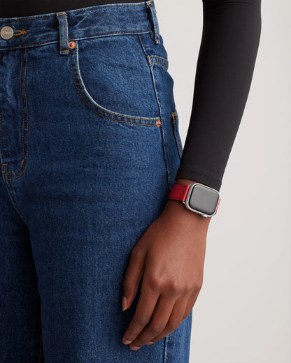 Leather Smartwatch Band - 38mm - 42mm / Cognac