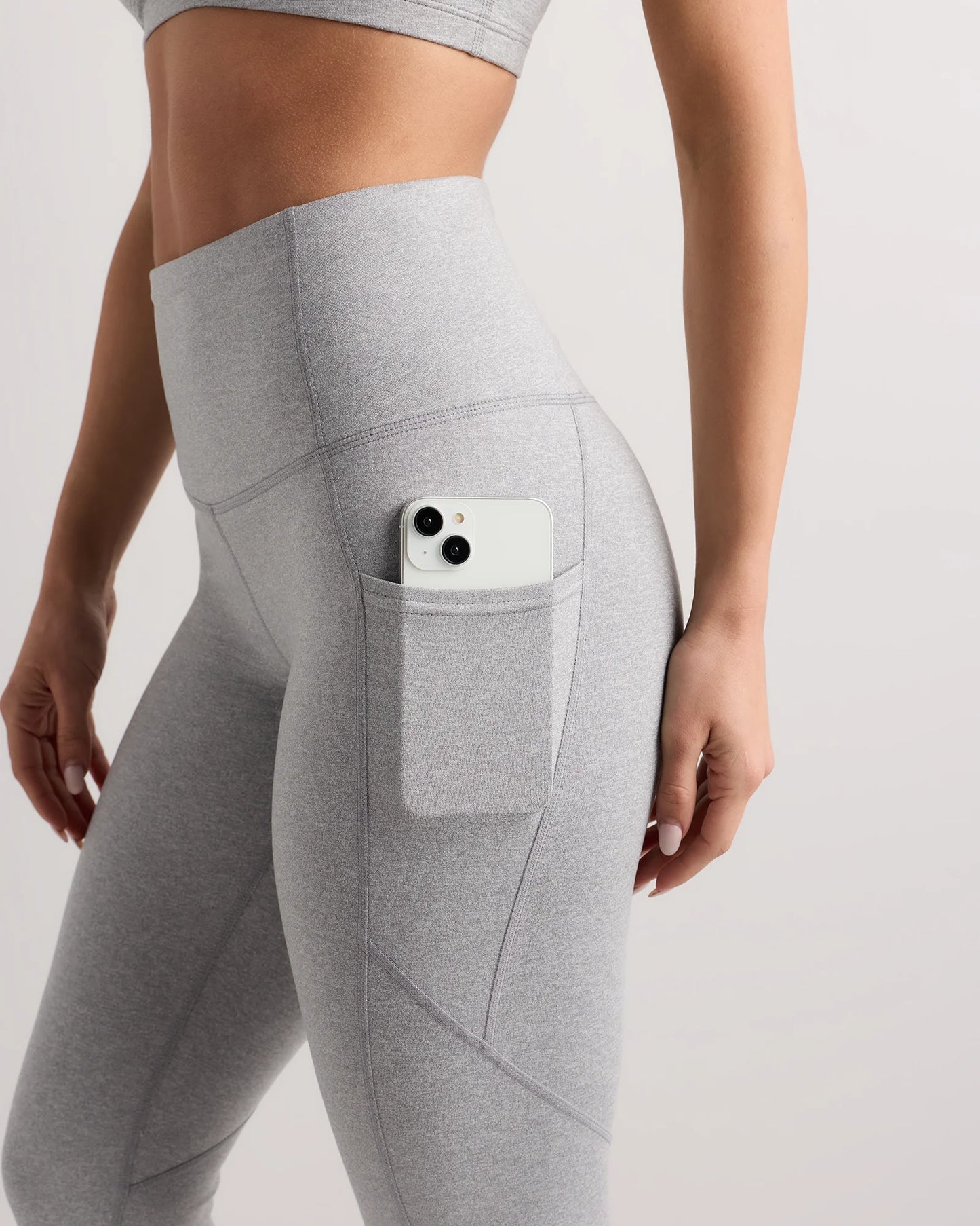 Ultra-Soft High-Rise Pocket Legging - XS / Heather Espresso